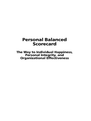 cover image of Personal Balanced Scorecard